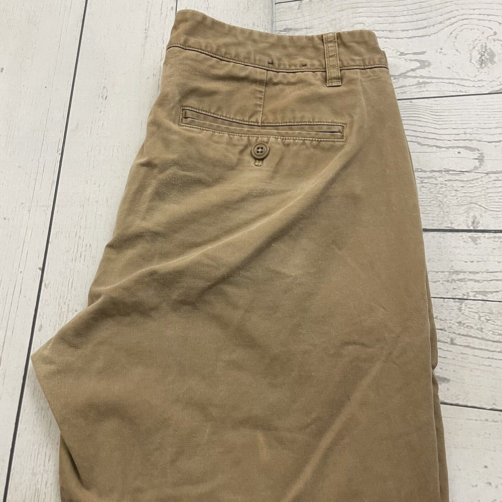 Bonobos Men's W32 x L32 Brown Flat Front Slim Straight Khaki Chino Pants